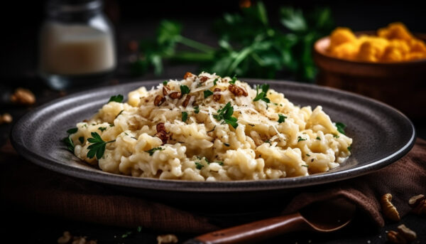 Elégant risotto aux champignons de Paris