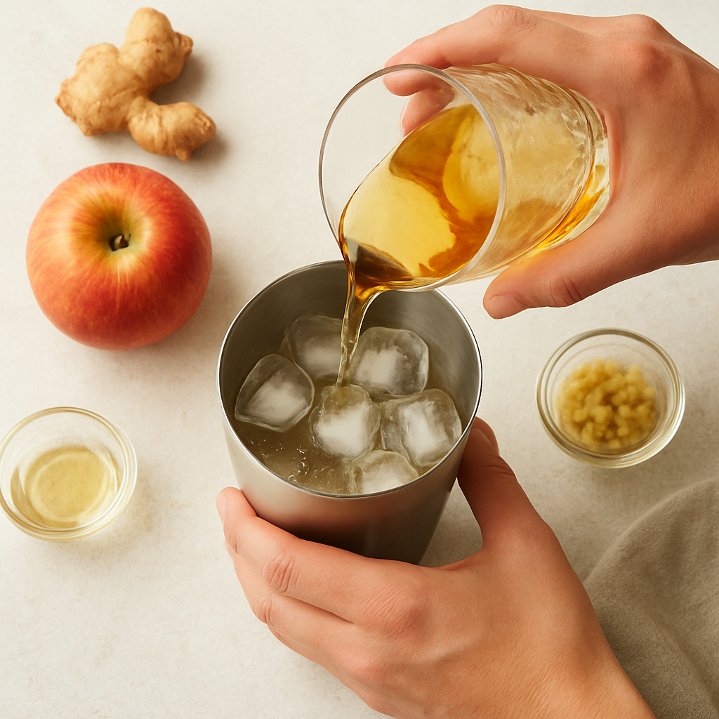 Cocktail au bourbon, pomme et gingembre : la recette rapide et élégante — illustration 1