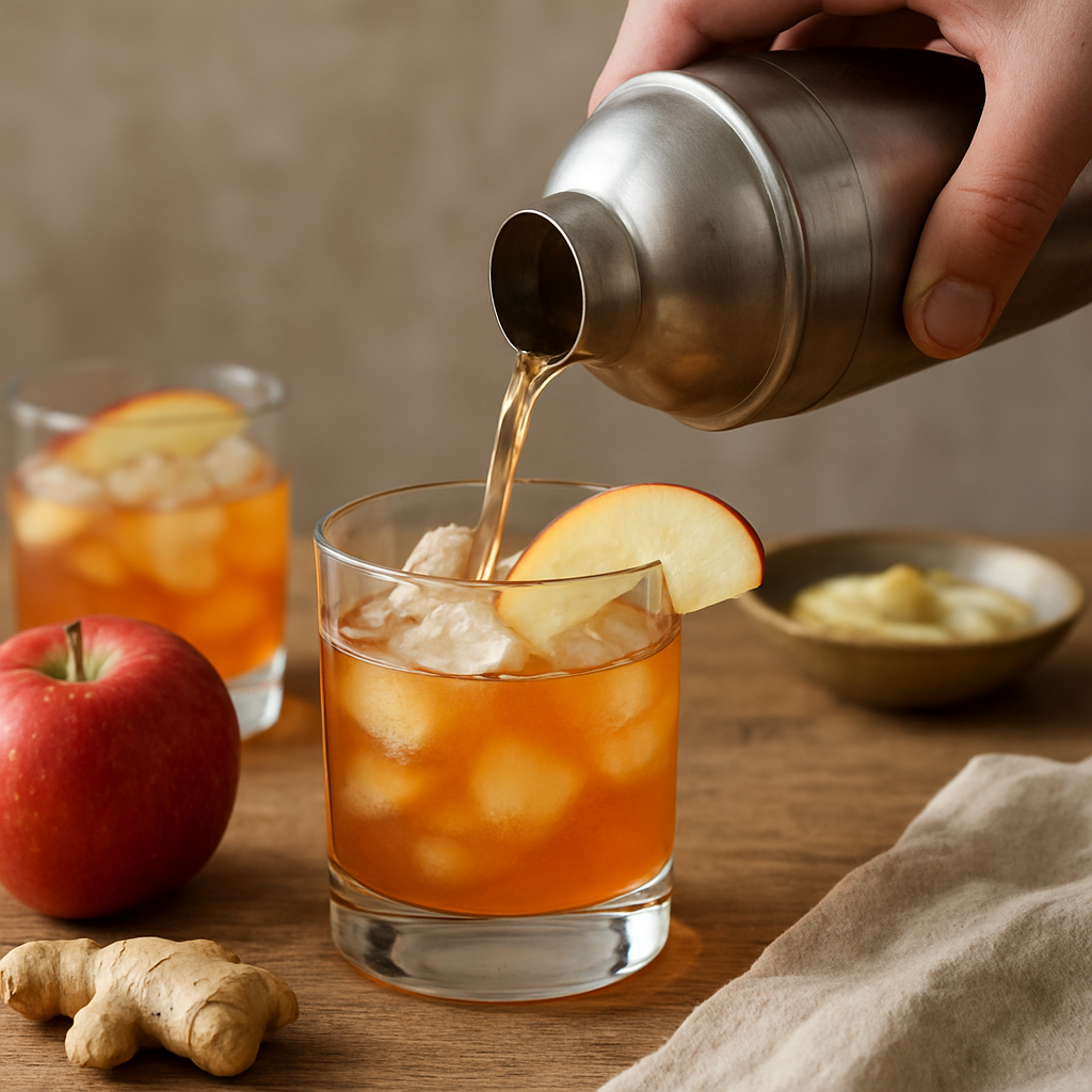 Cocktail au bourbon, pomme et gingembre : la recette rapide et élégante