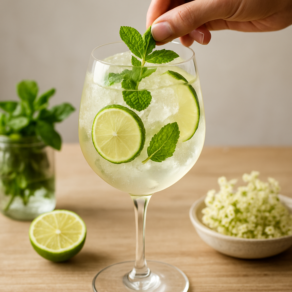 Cocktail Hugo à la fleur de sureau et au citron vert : recette rapide et élégante