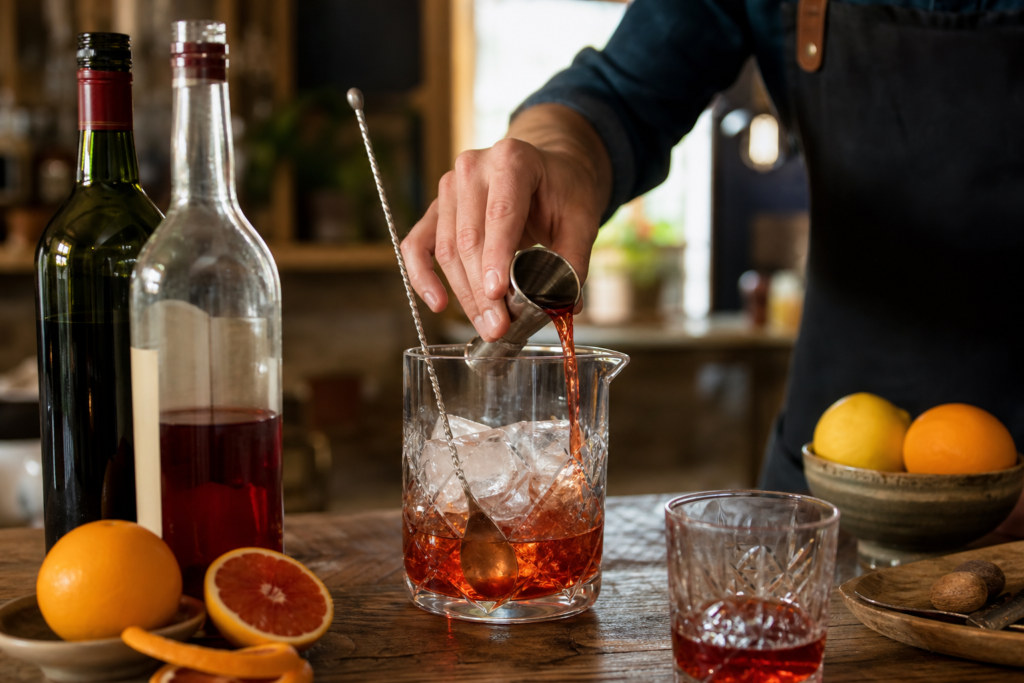 Boulevardier facile : le cocktail classique au bourbon, vermouth rouge et Campari — illustration 1