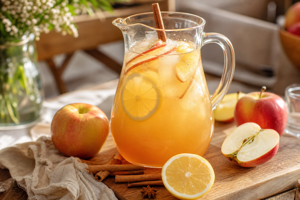 Mocktail à la pomme, citron et cannelle : boisson sans alcool facile et familiale — illustration 1