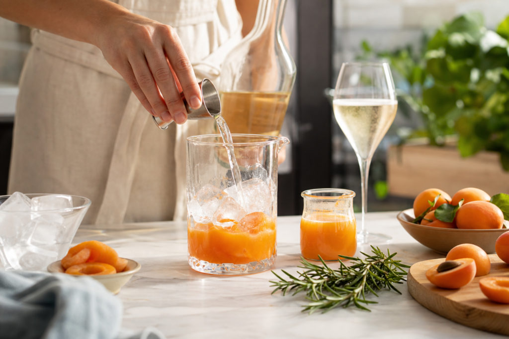 Spritz au vermouth blanc, abricot et romarin : la recette facile du quotidien — illustration 1